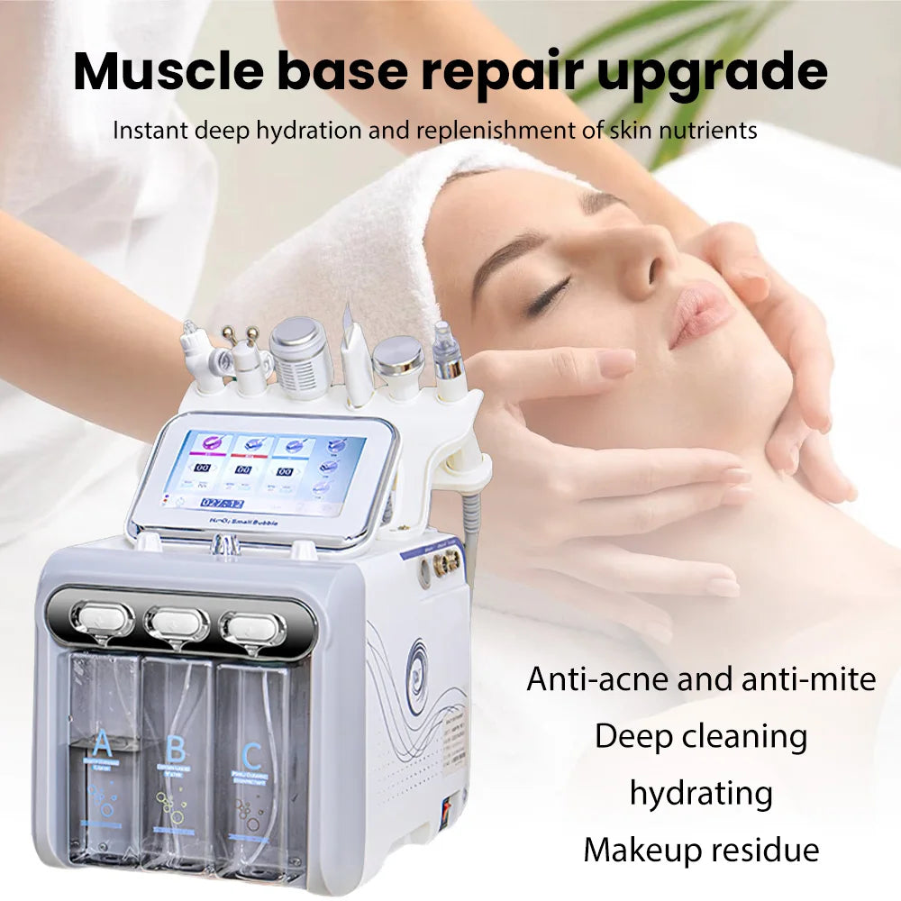 Hydrogen Oxygen Bubble Facial Beauty Machine, Professional Salon Skin Care Device for Blackhead Removal, Hydration & Oxygen Injection