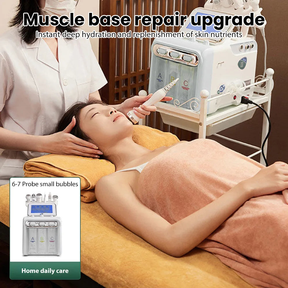 Hydrogen Oxygen Bubble Facial Beauty Machine, Professional Salon Skin Care Device for Blackhead Removal, Hydration & Oxygen Injection