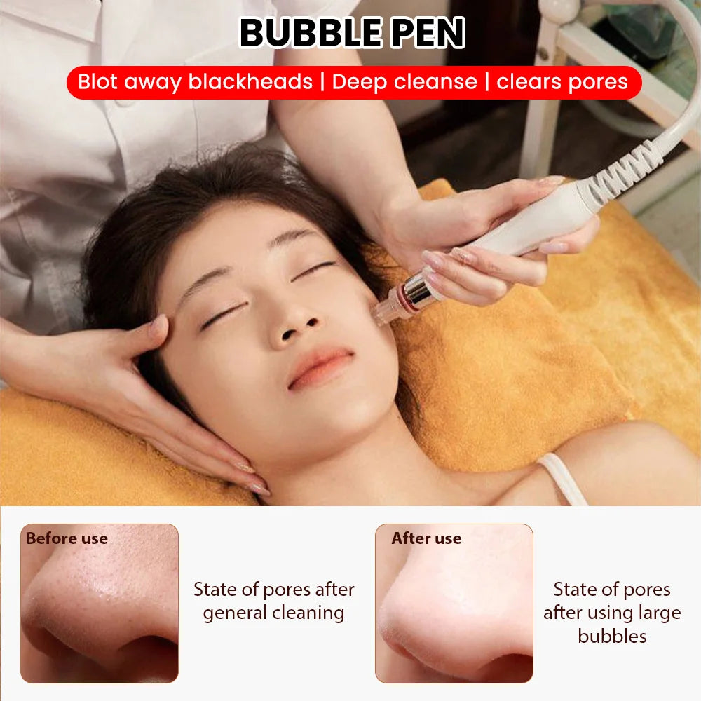 Hydrogen Oxygen Bubble Facial Beauty Machine, Professional Salon Skin Care Device for Blackhead Removal, Hydration & Oxygen Injection